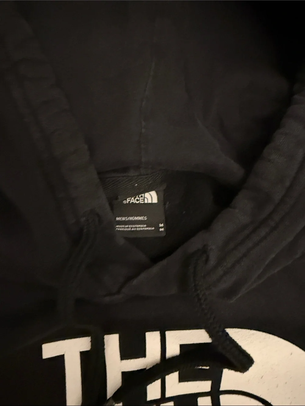 The North Face Black Hoodie with White Logo